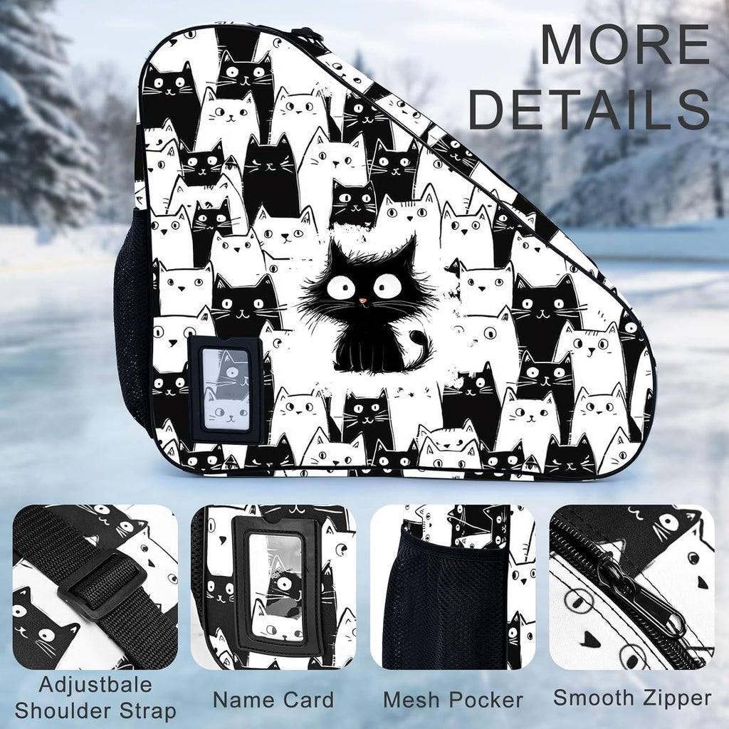 Camo Print Skate Bag For Ice Roller Inline Skates With Adjustable Shoulder Strap Fit Women Men Adults