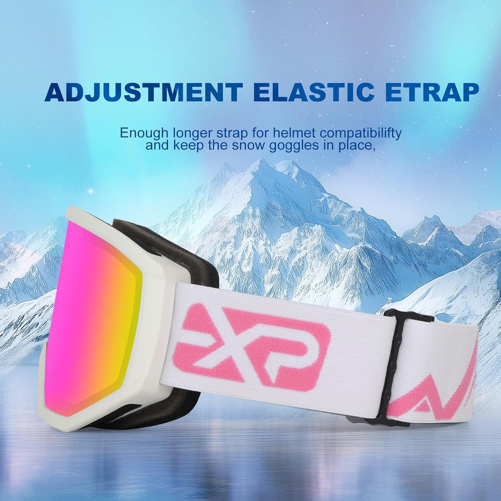 Ski/Snowboard Goggles, Anti-Fog Snow Goggles for Men & Women - Perfect for Skiing, Snowboarding & Winter Sports