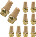 Zorfeter Pneumatic Brass Exhaust Muffler Filter, 1/4" NPT, 10pcs