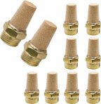 Zorfeter Pneumatic Brass Exhaust Muffler Filter, 1/4" NPT, 10pcs