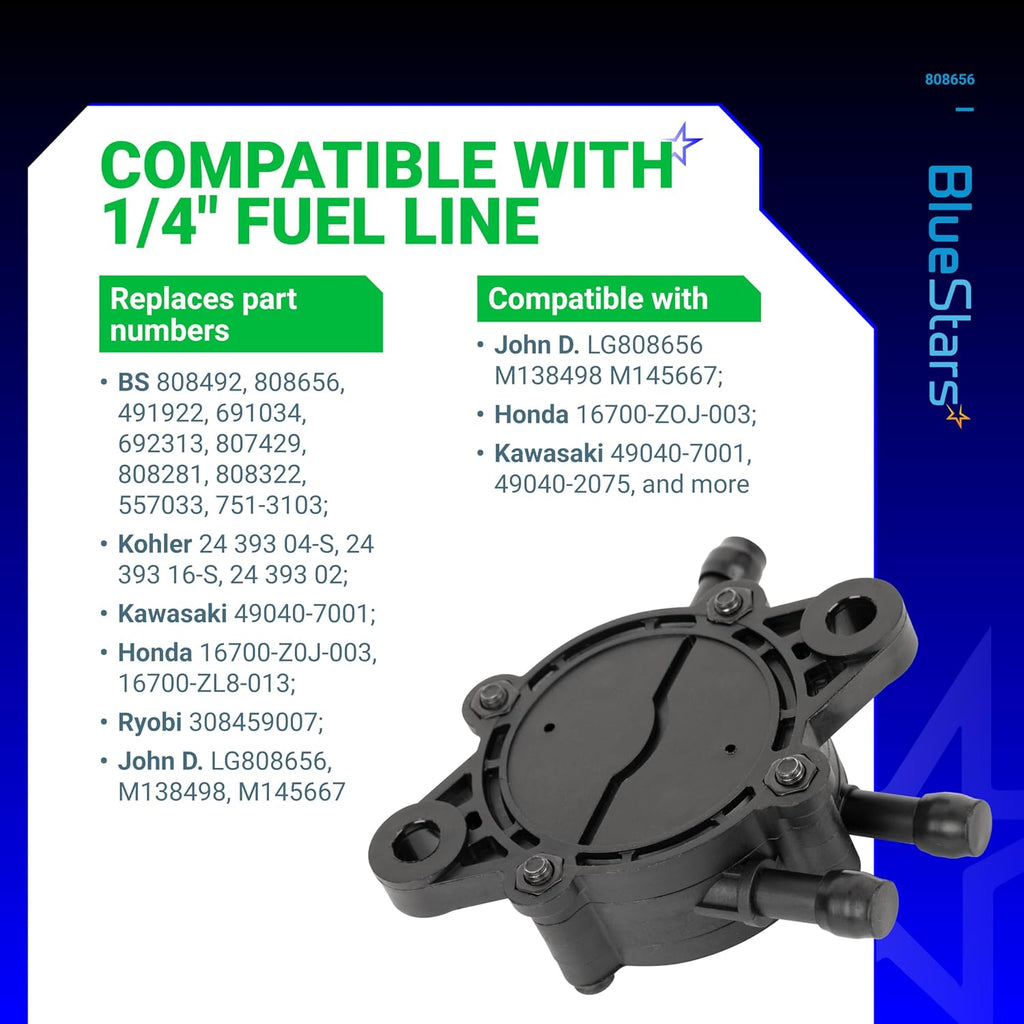 BlueStars 3 Pcs 808656 491922 Fuel Pump - Compatible with BS 691034 692313