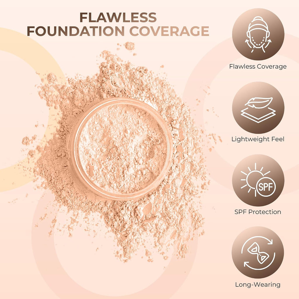 EVERYDAY KIT (PINK BISQUE) Full Size Mineral Makeup Set Matte Foundation Bare Face Sheer Powder Cover