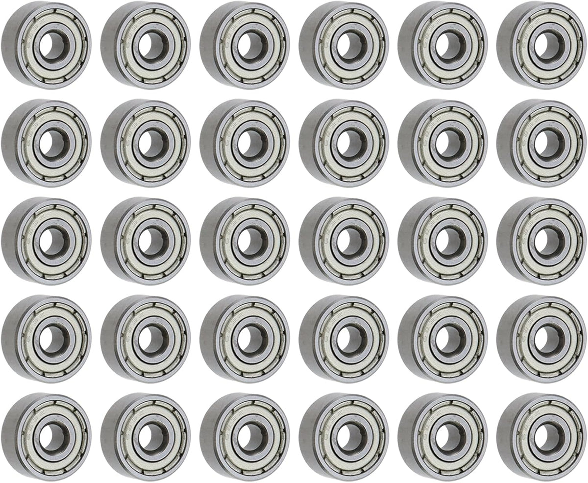 623ZZ Ball Bearing 3mm x 10mm x 4mm Double Shielded Deep Groove Bearing, High-Speed Smooth & Quiet, Carbon Steel (Pack of 30)