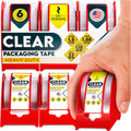 Packing Tape with Dispenser Heavy Duty Shipping Refill Clear Packaging Gun Strong Mailing Moving Supplies Box Sticky