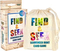 Find and Seek Scavenger Hunt Card Game, Indoor Outdoor Activities for Kids Toddler & Family, Beach Camping Travel Car