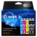Remanufactured Replacement for Epson 126 Ink Cartridges 5 Pack