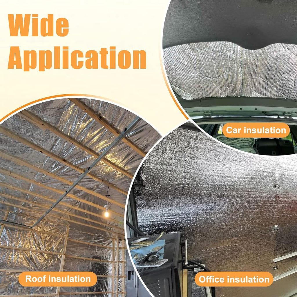 Garage Door Insulation Kit, 8 Pcs 48 x 24 Inch Reflective Aluminum Panels