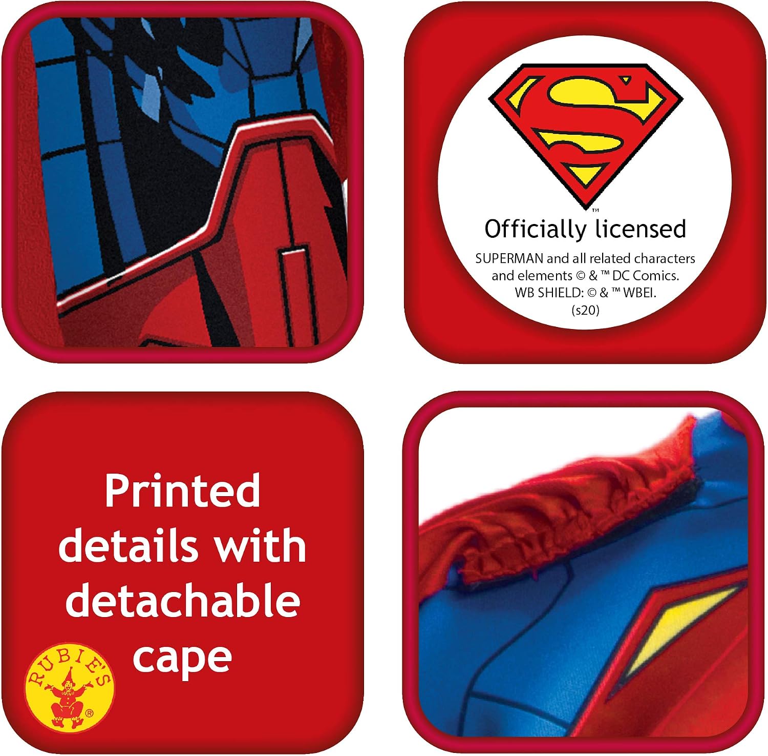 DC Comics Superheroes: Superman Costume for Kids by Rubies, Boy's Medium