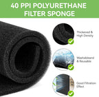 12"x24"x3/8" 40 PPI Filter Foam, Universal Air Filter Foam Sheet Material