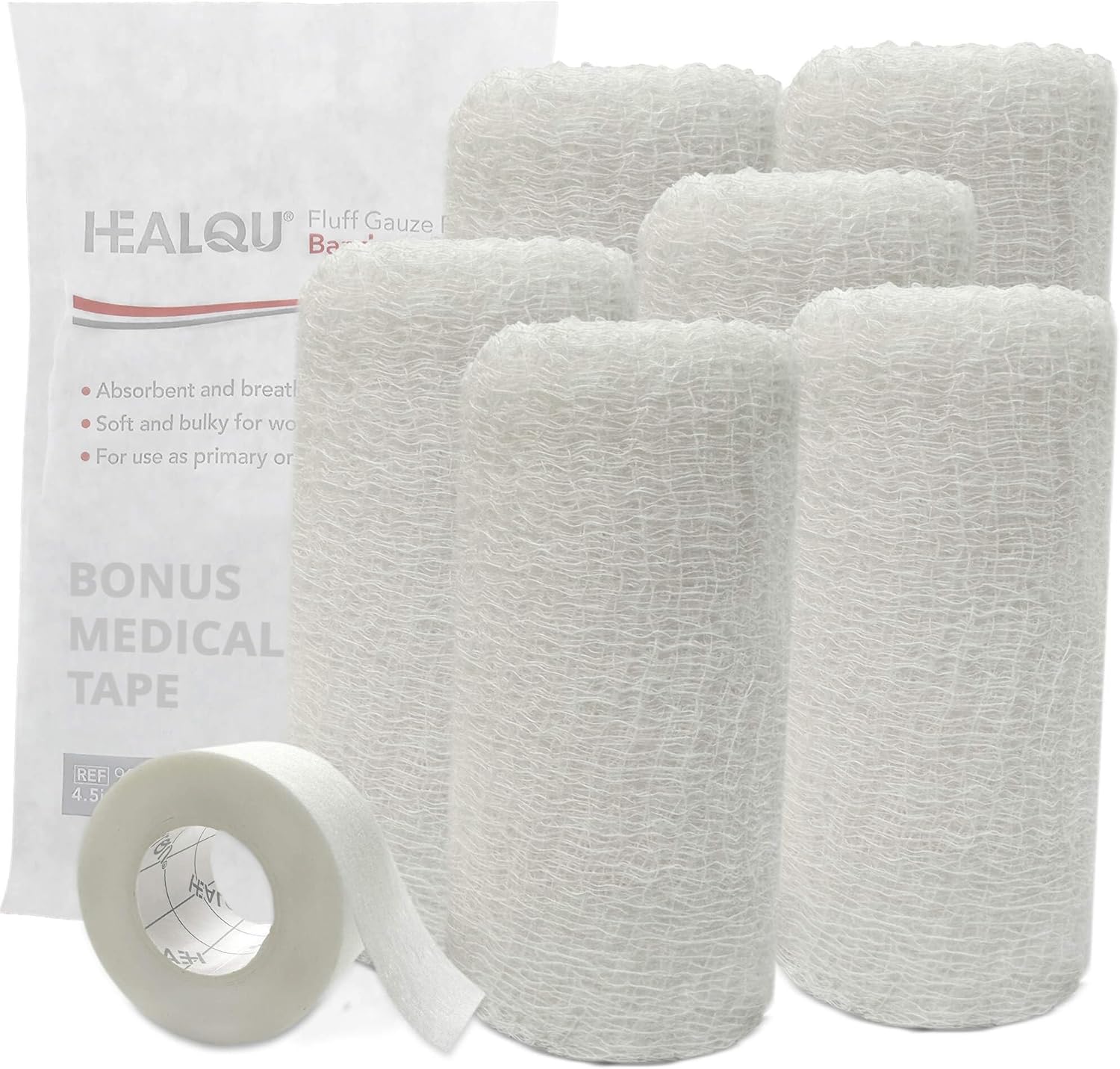 Kerlix Gauze Bandage Rolls - 4 1/2 in x 4.1 Yds, 6 Ply - 6 Single Sterile Pocuhes- Extra Absorbency - Latex Free
