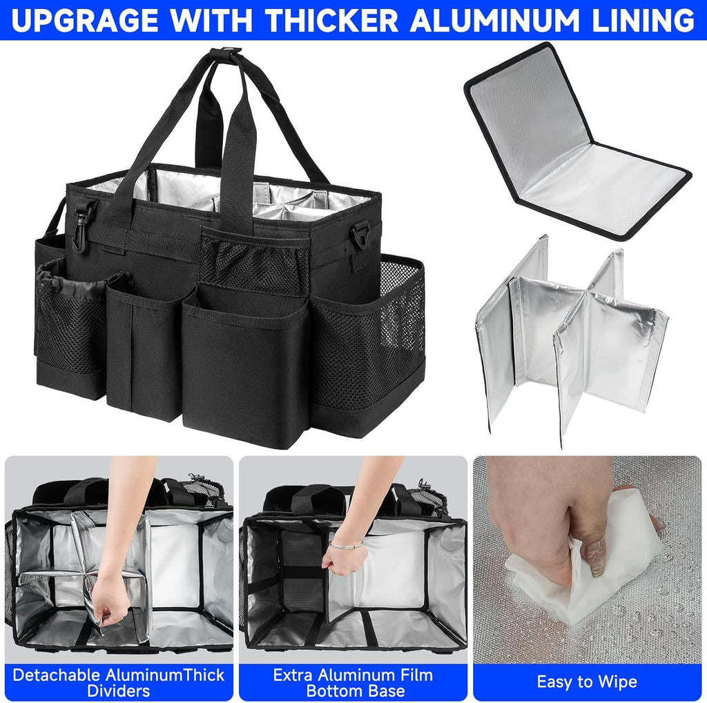 Cleaning Caddy Bag, Cleaning Supplies Organizer for Housekeepers, Housekeeping Caddy with Handle and Detachable
