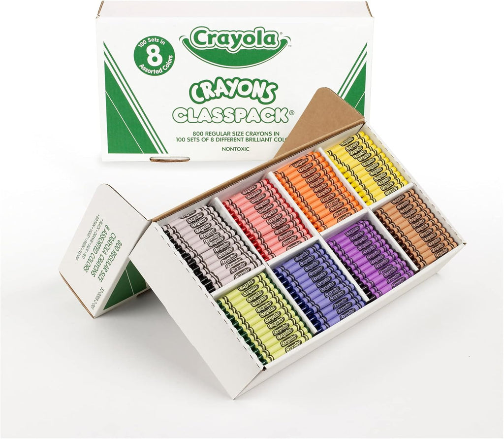 Crayon Classpack (800ct), Bulk Crayons for Kids, School Supplies