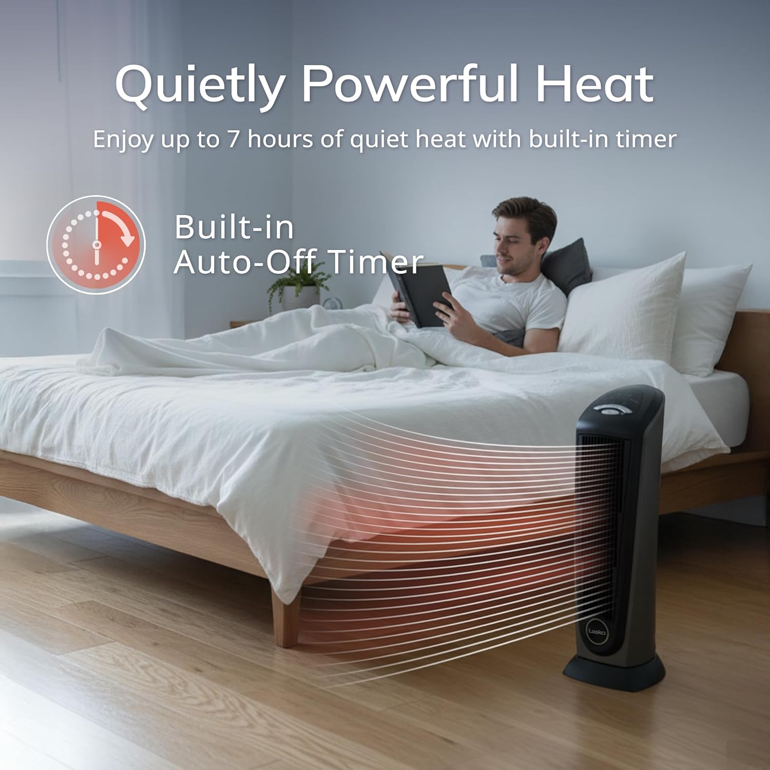 1500W Ceramic Tower Space Heater with Remote, Thermostat, Timer & Widespread Oscillation, Portable Electric Heater