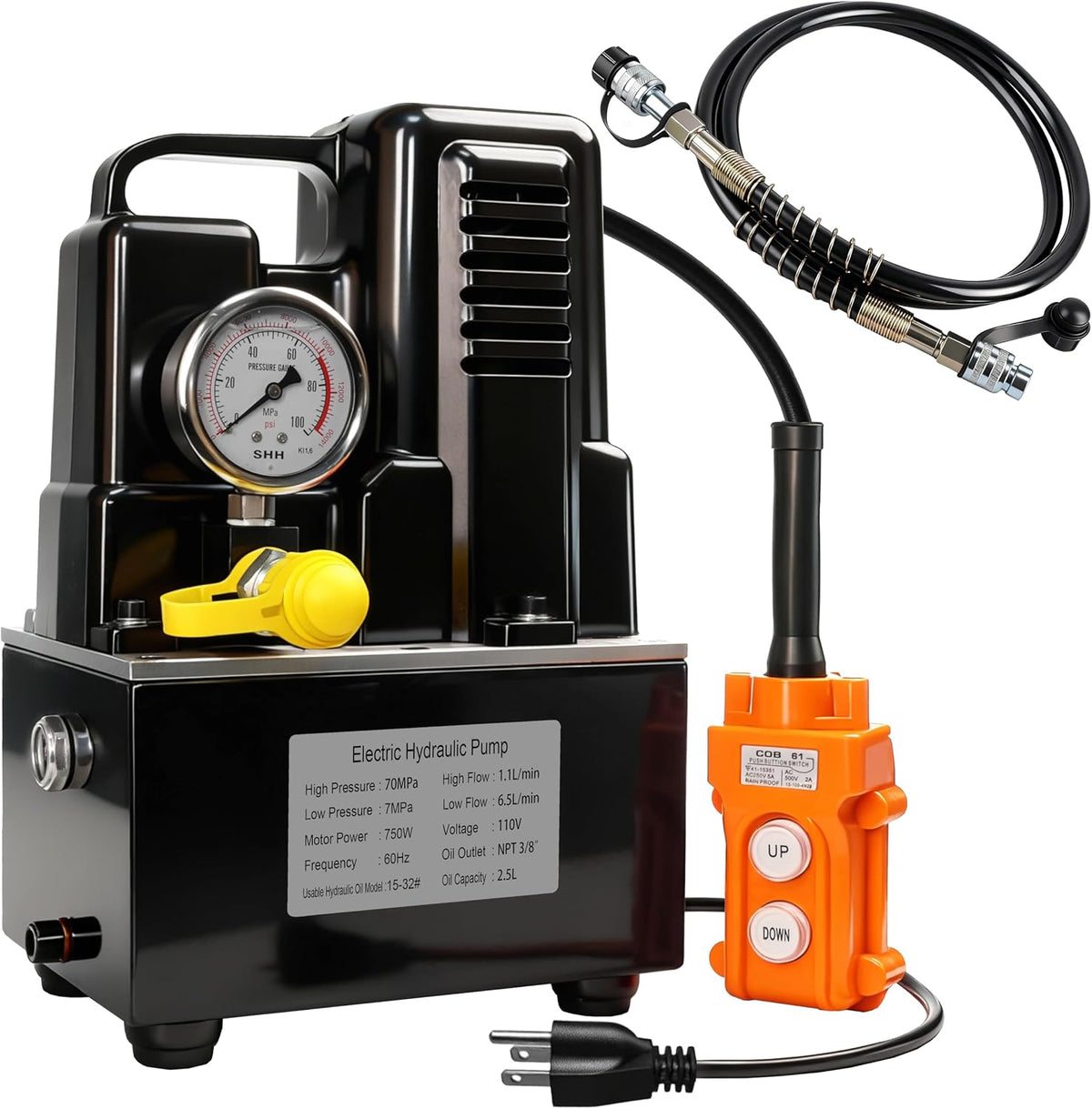 Electric Hydraulic Pump 10,000 PSI Single Acting Power Unit