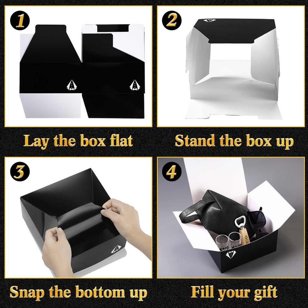 36 Pieces Groomsmen Gifts Set of 6, Groomsmen Proposal Box with Shot Glasses Sunglasses PU Leather Toiletry Bag Wood