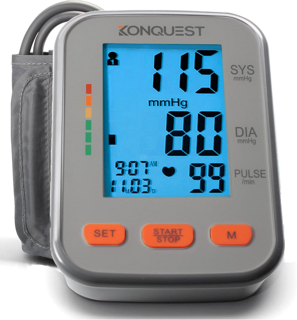 KBP-2704A Automatic Upper Arm Digital Blood Pressure Monitor - Large Backlit Display - Irregular Heartbeat Detector