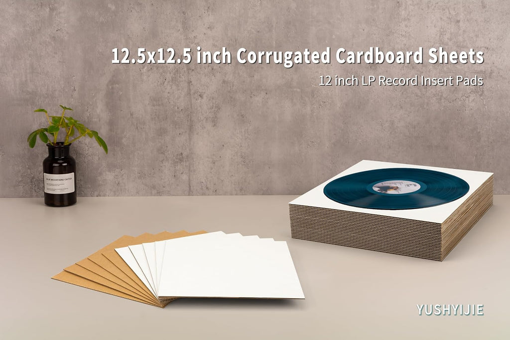 Corrugated Cardboard Sheet, LP Insert Pad, 12.5x12.5 inch, 25-PCS