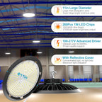 Lightdot 4Pack 200W High Bay LED Shop Light, 30000LM UFO High Bay Lighting