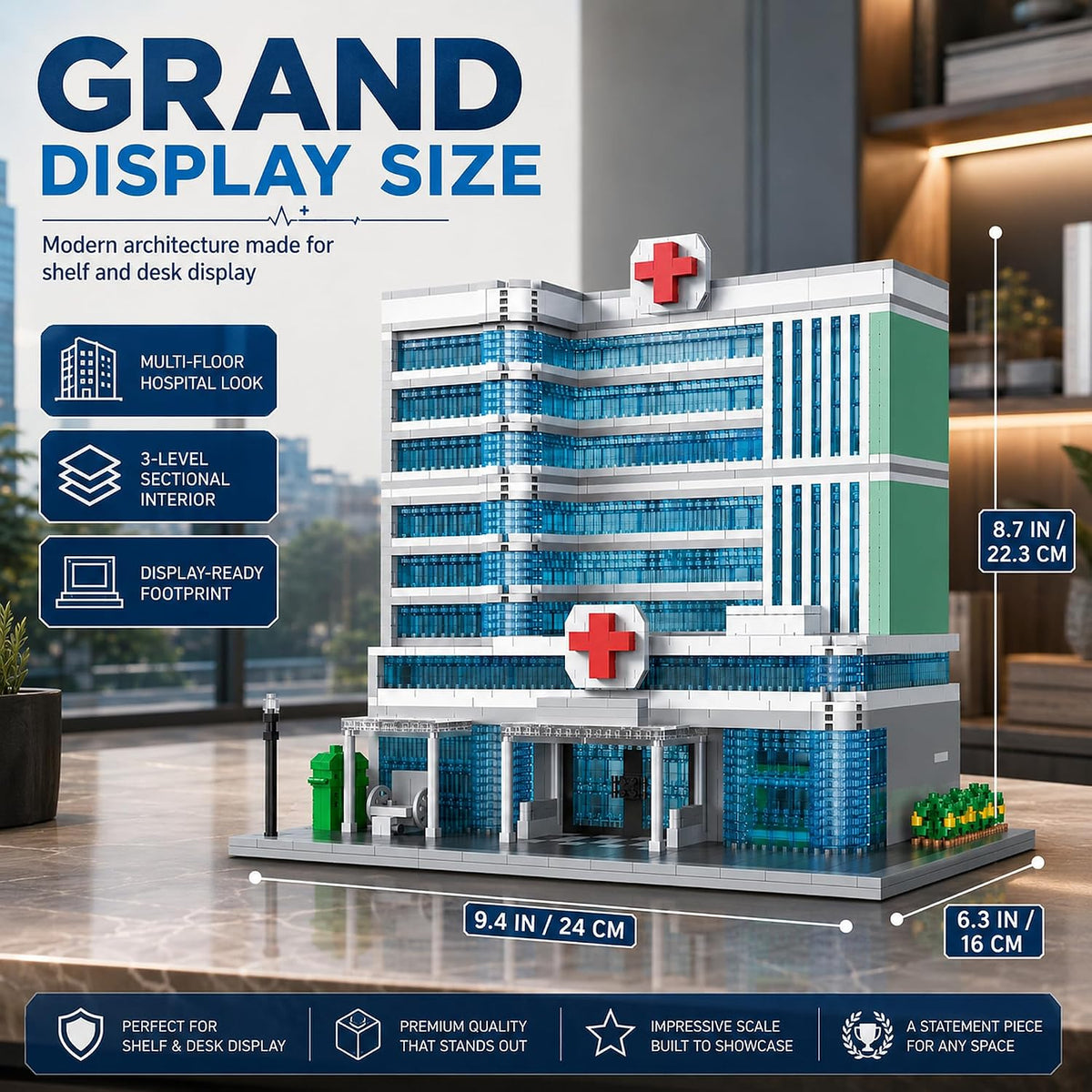 Hospital Architecture Model Micro Mini Building Block Set