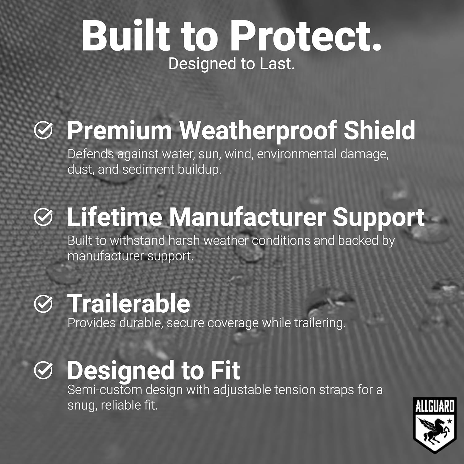 AllGuard Weatherproof Max UTV Cover, Heavy Duty 600D Marine Grade Polyester, Protects from Rain, Snow, Sun, UV & More