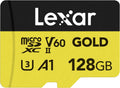 128GB Gold Micro SD Card, 280MB/s Read, 4K, V60, UHS-II, A1 | Compatible w/ Drones, Action Cameras, UHS-II Portable