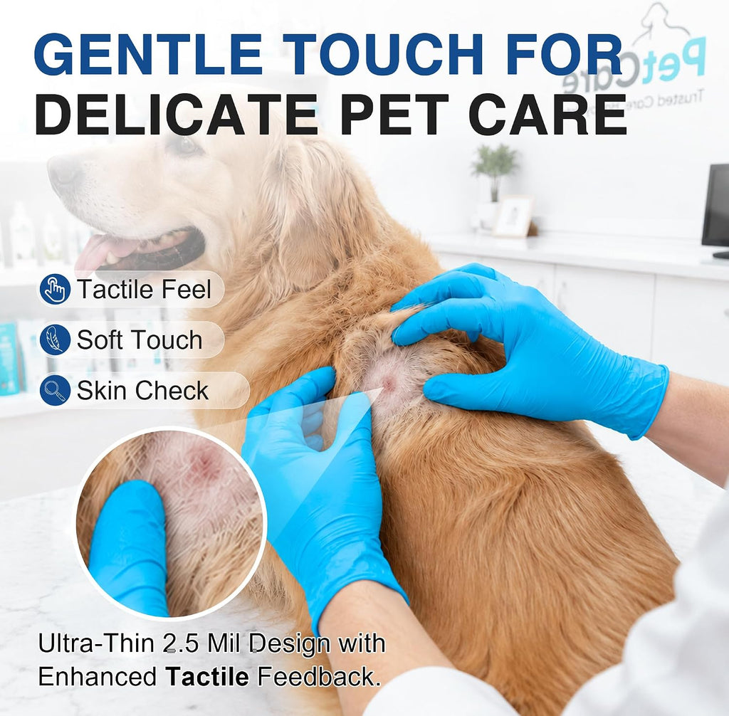 Medical Exam Glove, Gloves Disposable Latex Free, Powder Free | 2.5-Mil, Blue Nitrile Gloves, Food Safe Gloves