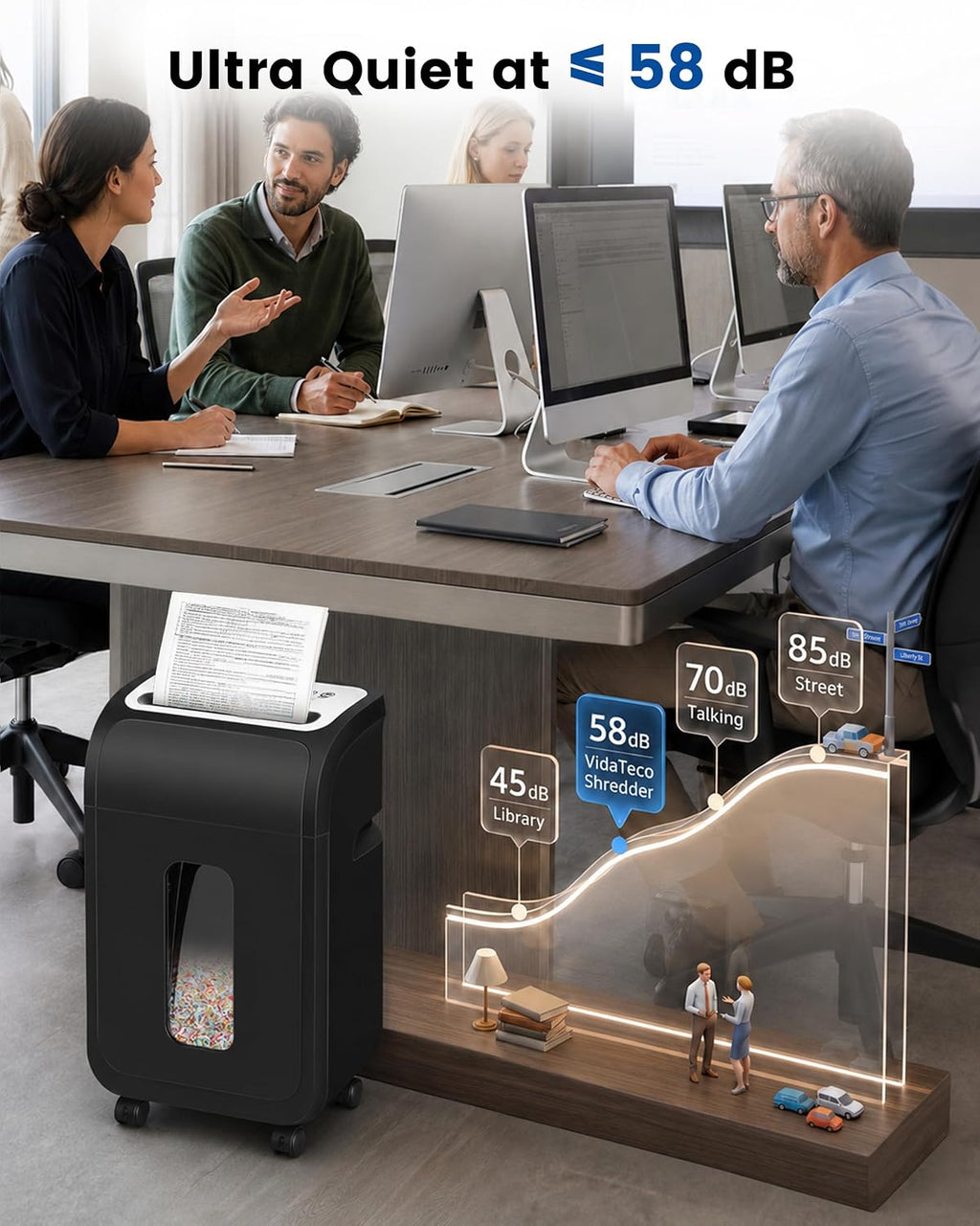 14-Sheet Micro Cut Paper Shredder for Home Office Heavy Duty | Auto-Reverse Anti-Jam, 60-Min Runtime P-4 Security