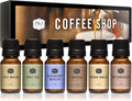 Fragrance Oil Coffee Shop Set | Coffee, Café Mocha, Chai Tea, Hot Chocolate, Blueberry Muffin, French Vanilla Candle