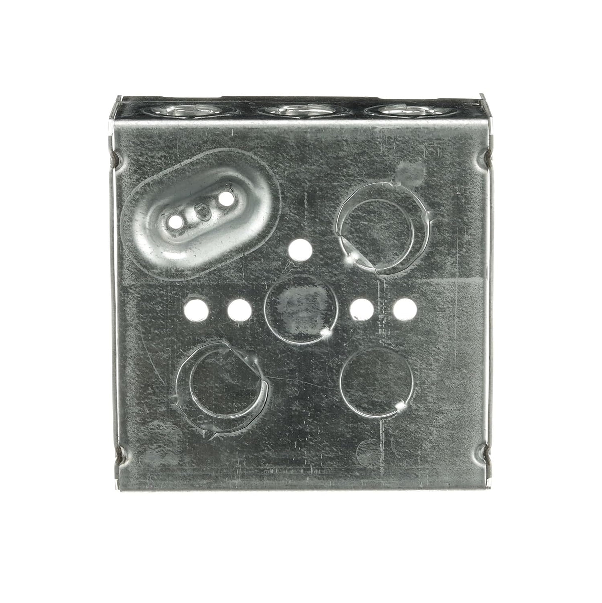 Steel City 4-11/16 Square Box, 42 Cu in, 1/2 and 3/4 in E-KO