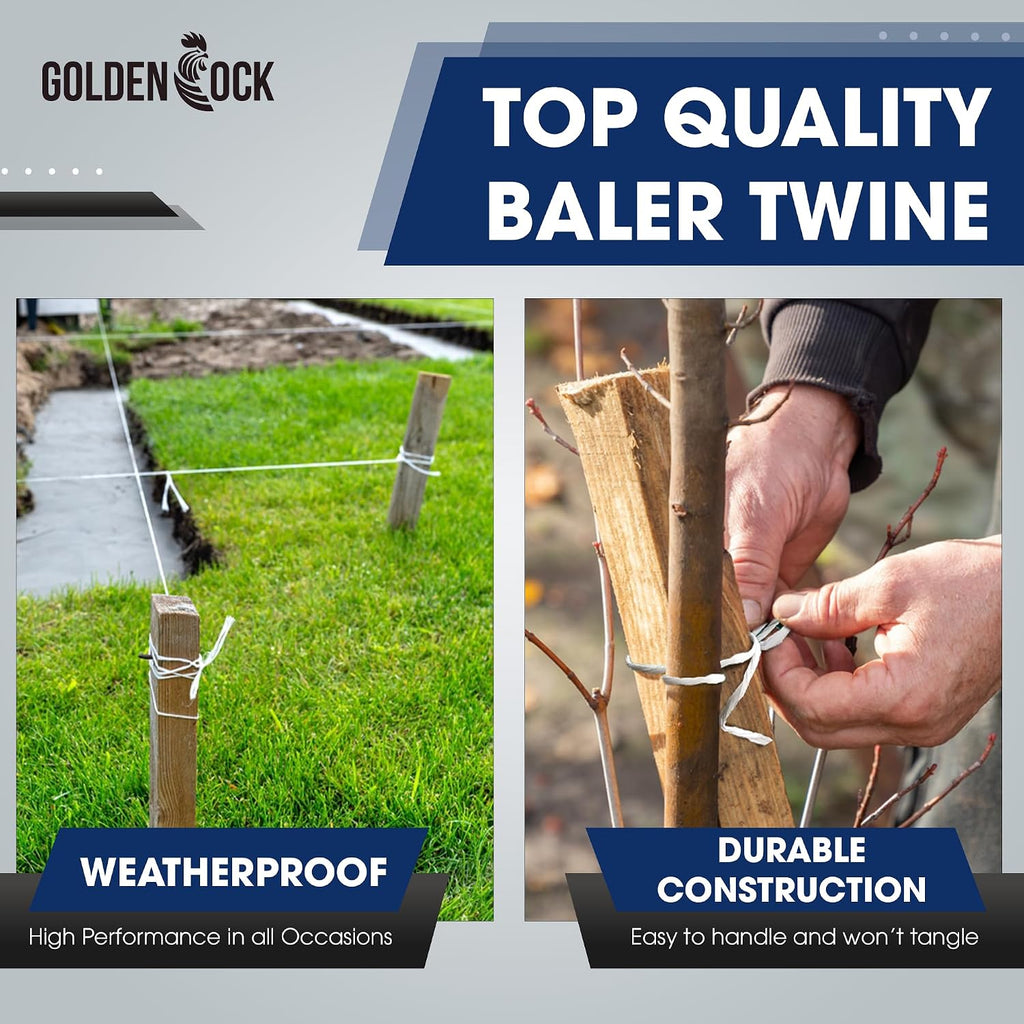 Heavy Duty 200 lbs Strong Polypropylene Tomato Twine, Garden Plant Tie String, Greenhouse Trellis Twine, Durable PP