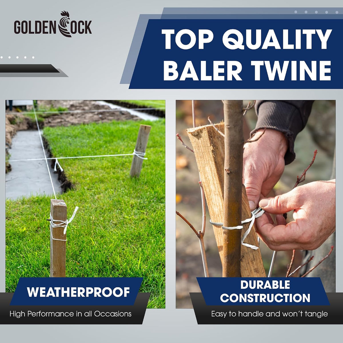 Heavy Duty 200 lbs Strong Polypropylene Tomato Twine, Garden Plant Tie String, Greenhouse Trellis Twine, Durable PP