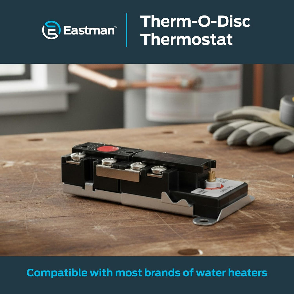 Eastman 60172N Double Throw Upper Element Thermostat for Water Heaters, Black