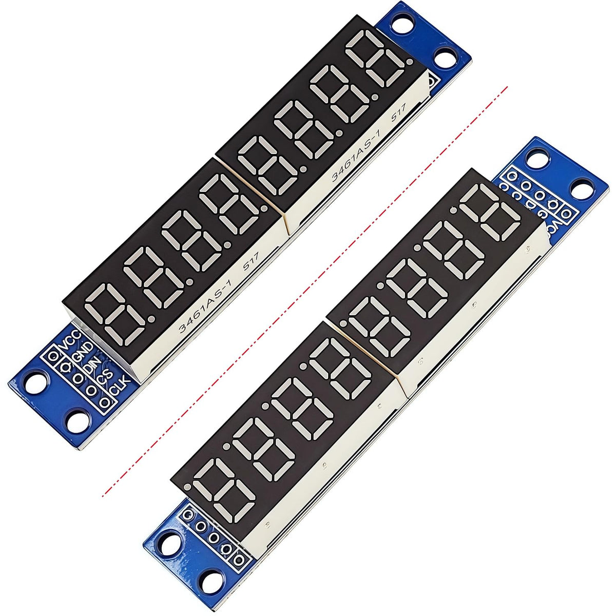 4PCS MAX7219 8-Digit 7-Segment Digital 0.36in 8 Bits Red LED Display Tube Module Compatible with Arduino 51/AVR/STM32