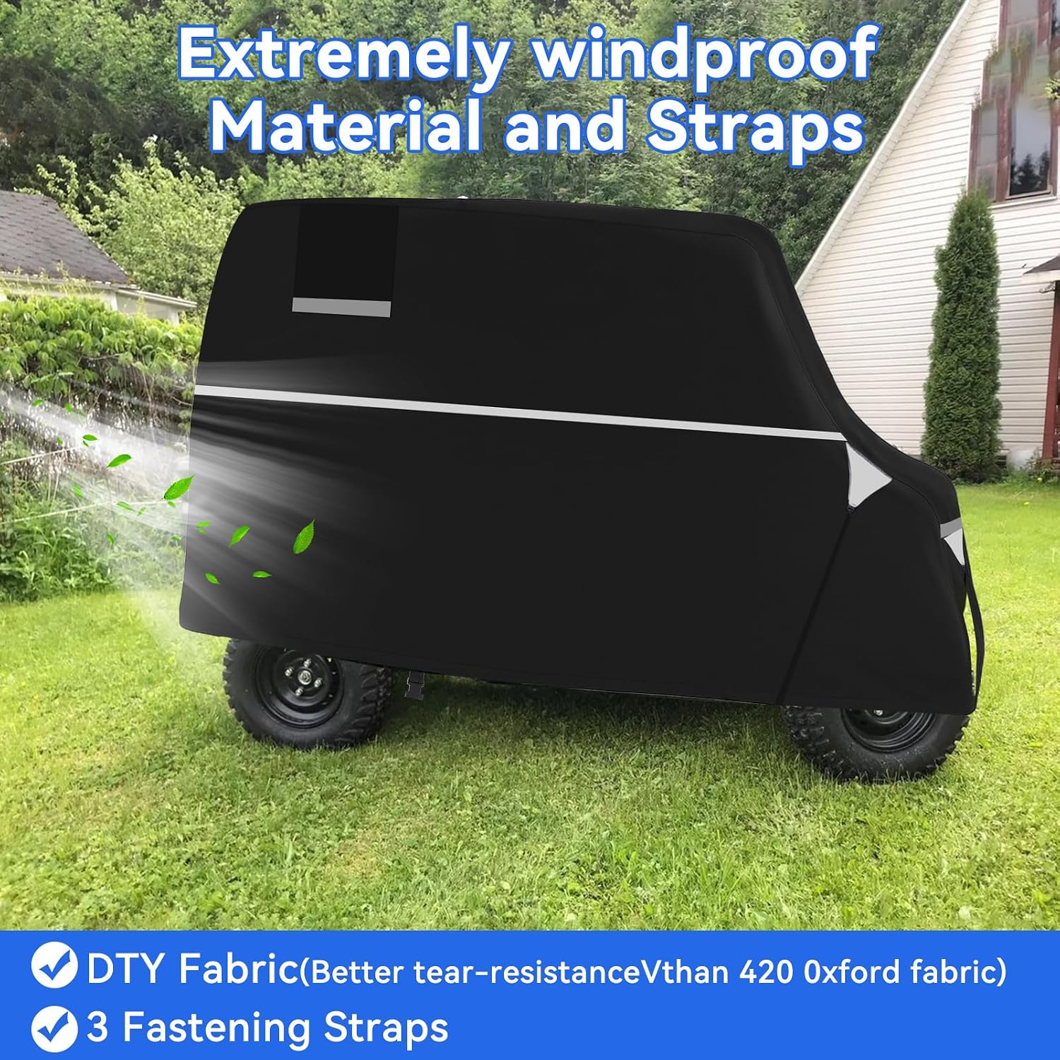 420D UTV Cover with 3 Windproof Straps&Reflective Strips Outdoor Sun Rain Storage Protection for Pioneer 700 700-4