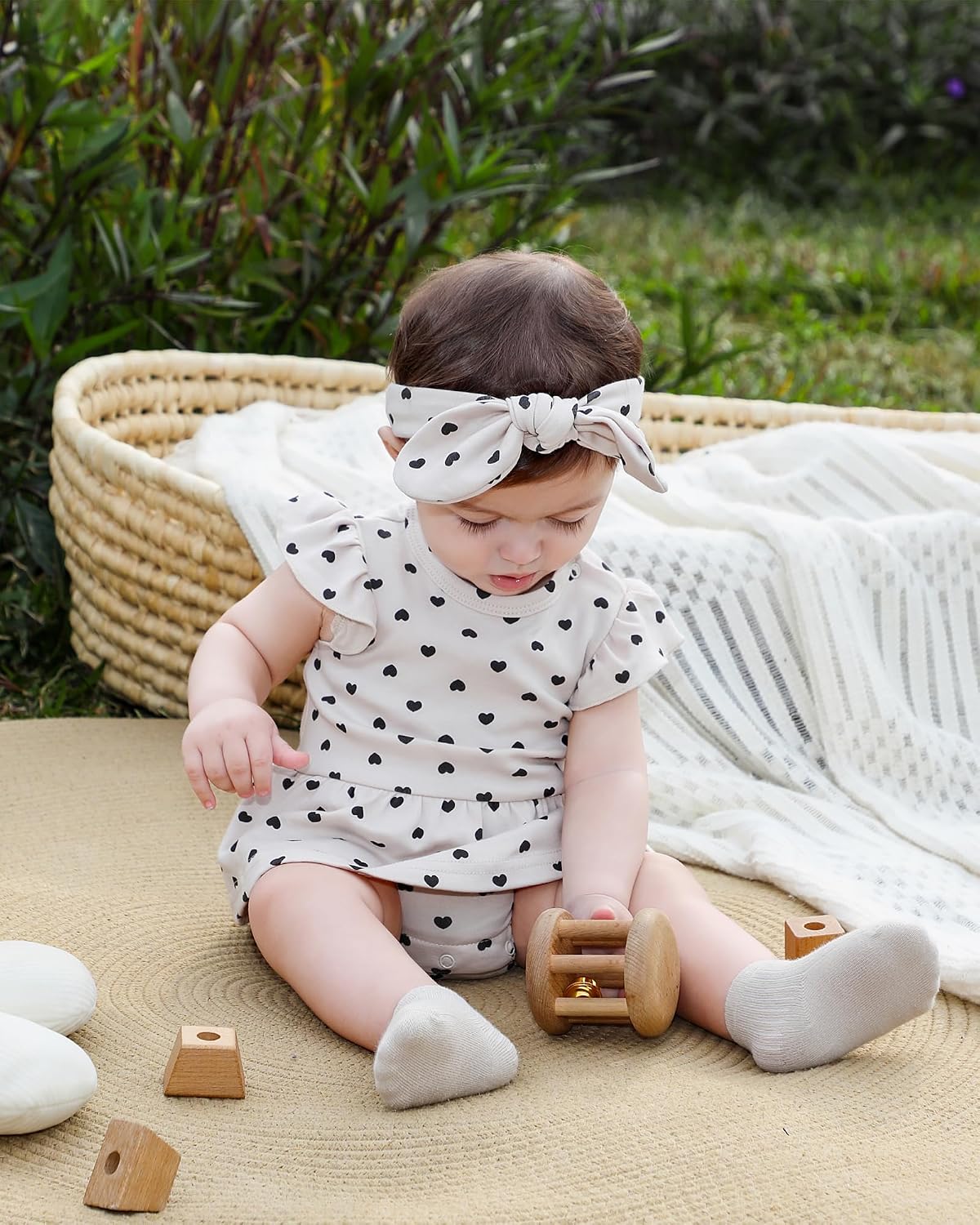 Baby Girls Romper Summer Ruffled Sleeve Bodysuit Dresses Infant Girl Clothes