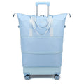 Expandable Rolling Travel Bag with Removable Wheels & Handle, Large Capacity Wheeled Duffle Tote, Foldable Carry On