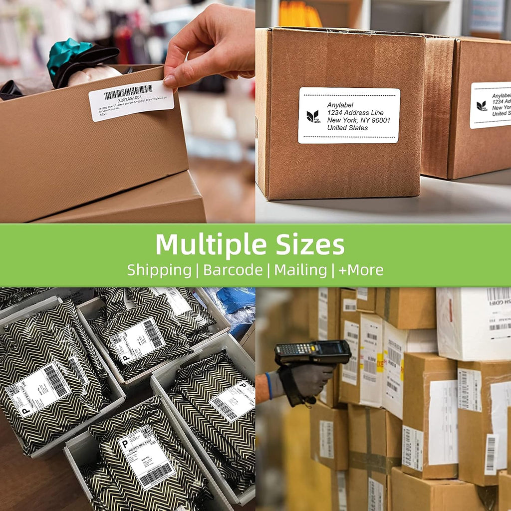 Compatible 2-1/4" x 1-1/4" Direct Thermal Labels Replacement for DYMO 30334 Barcodes Address Postage, Compatible with