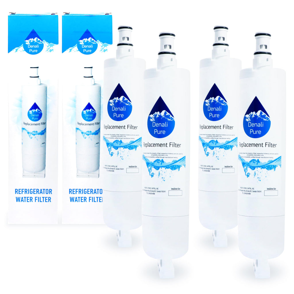 4-Pack Replacement for Whirlpool ED5GHEXNL02 Refrigerator Water Filter