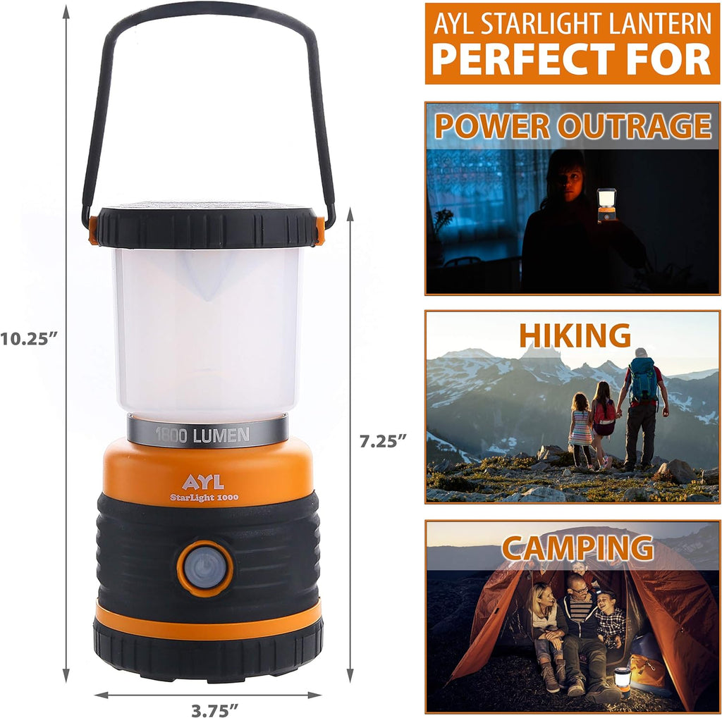LED Camping Lantern Rechargeable, 1800LM, 4 Light Modes, 4400mAh Power Bank, IP44 Waterproof, Perfect Lantern