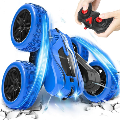 Remote Control Car, RC Stunt Car Double-Sided 360° Rotating 4WD 2.4GHz Kids Toys for Ages 5-7 8-13, Birthday Xmas
