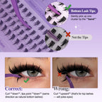 B&Q Bottom Lashes 3 Styles Natural,Manga,Dramatic Bottom Lash Clusters (01)
