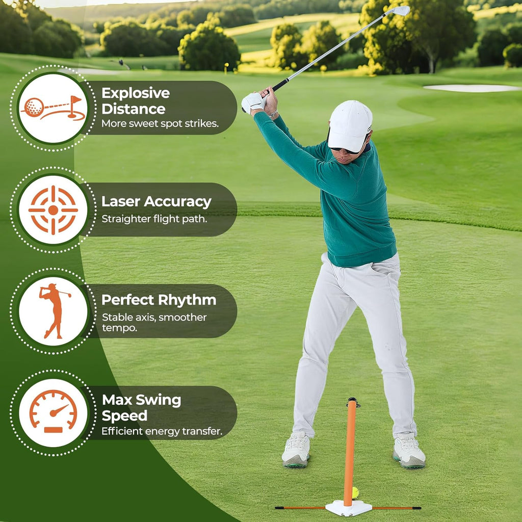 Visual Lock Golf Training Aid – Instant Head Stability & Swing Plane Trainer – Master Swing Path, Fix Swaying, and