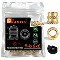 Dianrui M4 Heat Set Inserts for 3D Printing, Brass Threaded Insert 120PCS