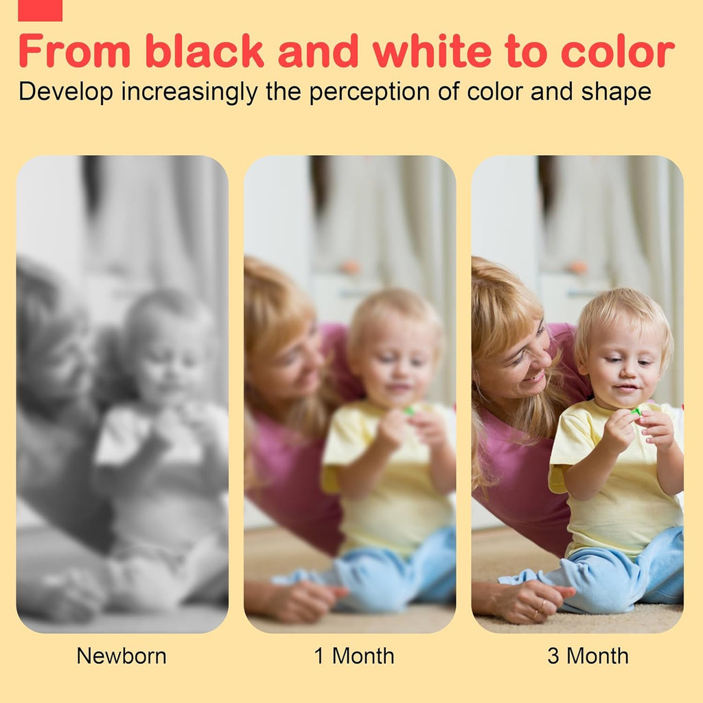 Black and White Baby Toy, Tummy Time High Contrast Newborn Toys 0-3 Months, Soft Baby Book, Visual Stimulation