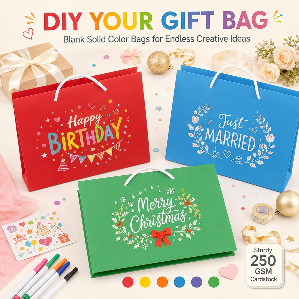 24 Pcs Extra Large Gift Bags with Handles 16 x 6 x 12 Inch