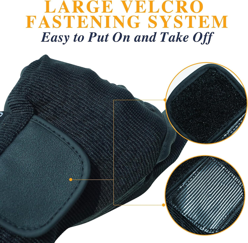 Equestrian Riding Gloves, Touch Screen, Double-Layer PU Fingers, Hook & Loop Wrist - Ideal for Horse Riding, Boating