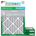 20x25x2 Air Filter MERV 8 Dust & Allergy Defense (3-Pack)