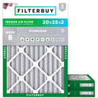 20x25x2 Air Filter MERV 8 Dust & Allergy Defense (3-Pack)