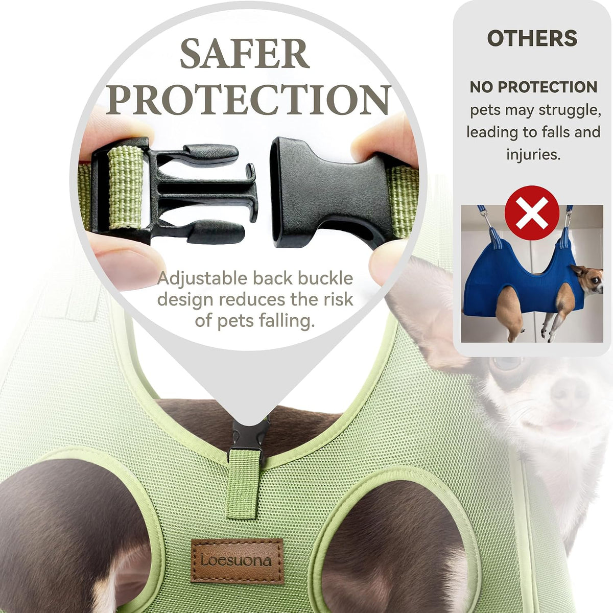 Dog Grooming Hammock – for Dogs Cat Grooming Hammock,Dog Sling for Nail Trimming with Dog Nail Clippers for Small