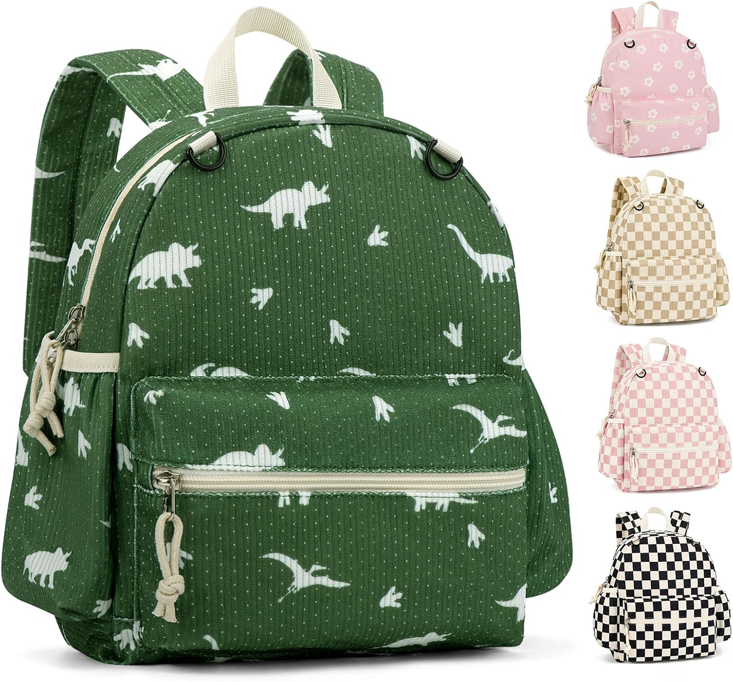 Corduroy Toddler Backpack for Boys & Girls, Kids Backpacks | Small Kids Bookbag for School 2-4 Preschool Kindergarten